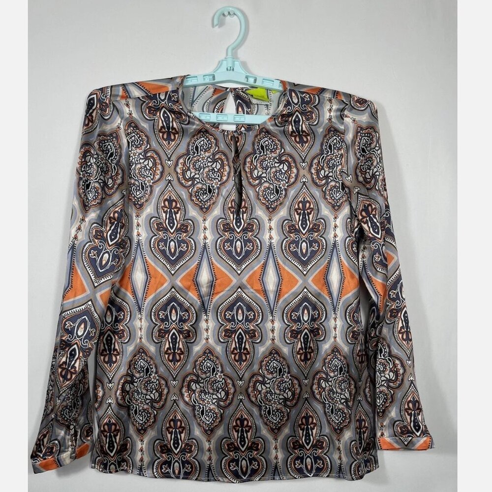Craig Taylor Women Blouse Size M Gray